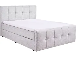 Boxspringbett HOLA elfenbein 200x200cm halbfest