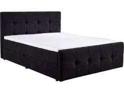 Boxspringbett HOLA schwarz 140x200cm halbfest