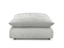 Hocker BOBOCHIC NEIL 100x100x45cm stoff mit textur hellgrau