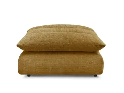 Hocker BOBOCHIC NEIL 100x100x45cm stoff mit textur gelb