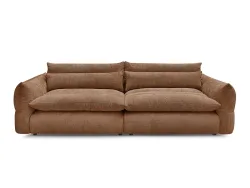 3er Sofa BOBOCHIC NEIL Stoff mit Textur orange