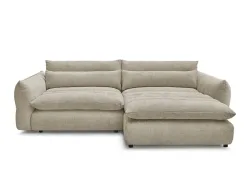 Ecksofa BOBOCHIC NEIL Stoff mit Textur beige