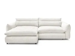 Ecksofa BOBOCHIC NEIL Stoff mit Textur weiss