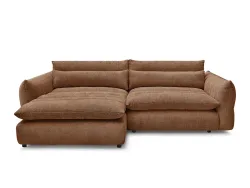 Ecksofa BOBOCHIC NEIL Stoff mit Textur orange