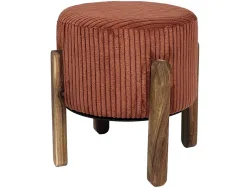 Hocker HOME DECO FACTORY ALORA 35x35x35cm polyester terrakotta