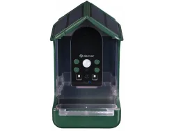 Vogel-Futterhaus mit Kamera und Solarpanel