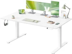 Elektrischer Schreibtisch SONGMICS LIGHTY 80x160x120cm weiss