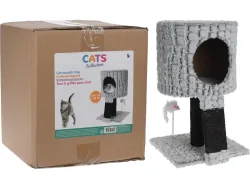 Katzenbaum Polyester grau