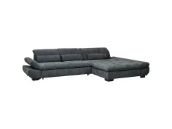 Ecksofa MALAGA Stoff graphite gray