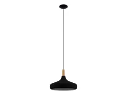 Eglo Pendellampe Sabinar Braun/Schwarz Stahl/Holz 110 cm - Material: Holz/Stahl - Pendellampe