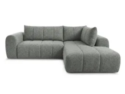 Ecksofa BOBOCHIC NESTY Stoff chiniert dunkelgrau