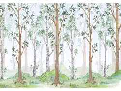 Tapete FOREST 2-teilig vliesfaser cremeweiss 208x146x1cm
