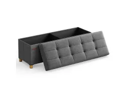 Aufbewahrungshocker SONGMICS 38x110x40cm edelstahl grau