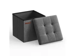 Aufbewahrungshocker SONGMICS 30x30x30cm edelstahl grau