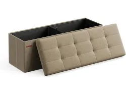 Aufbewahrungshocker SONGMICS 38x110x38cm edelstahl braun