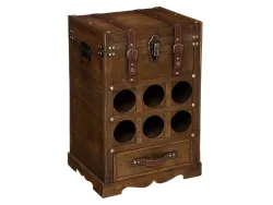 Flaschenregal BRUCE dunkelbraun 28x38.5x58.5cm