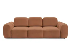 3er Sofa BOBOCHIC MONTAIGNE Boucle-Stoff orange
