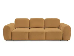 3er Sofa BOBOCHIC MONTAIGNE Boucle-Stoff gelb