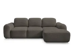 Ecksofa BOBOCHIC MONTAIGNE Boucle-Stoff rotbraun