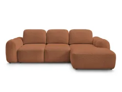 Ecksofa BOBOCHIC MONTAIGNE Boucle-Stoff orange