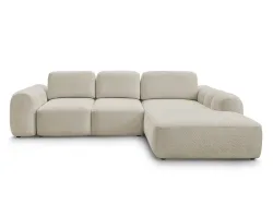 Ecksofa BOBOCHIC MONTAIGNE Boucle-Stoff beige