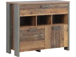 Kommode CLIF 2 Türen 1 Schublade 41.6x106.7x86.3cm vintage holz dekor