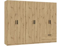 Schrank LITA artisan eiche 6 Türen 1 Schublade