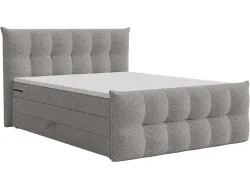 Boxspringbett ANGORA grau 180x200cm halbfest