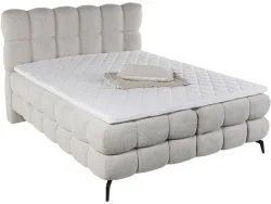Boxspringbett DUOMO beige 180x200cm halbfest