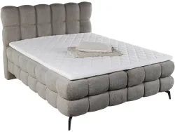 Boxspringbett DUOMO dunkelbeige 180x200cm halbfest