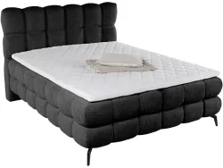 Boxspringbett DUOMO schwarz 180x200cm halbfest