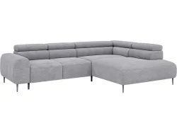 Ecksofa AMATISS NALDO Stoff grau