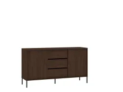 Kommode TAMI 2 Türen 3 Schubladen 40x150x83cm nussbaum laminiert / matt / nussbaum