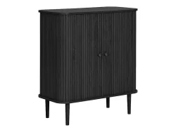 Kommode HOUSE NORDIC NIKKO 2 Türen 2 Schubladen 40x80x87cm schwarz massives holz