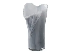 Vase 13x12.5x24cm grau