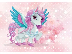 Tapete UNICORN 1 Stück vliesfaser rosa 152x104x1cm