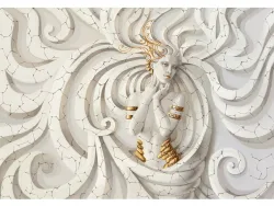 Tapete SCULPTURE 2-teilig vliesfaser weiss 254x184x1cm