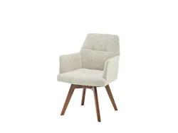 Stuhl ALEXIA Stoff beige drehsitz