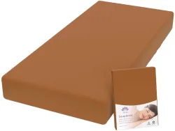 Lotus Bettwaren - Lotus Jersey Fixleintuch Souplesse, Souplesse Jersey Fixleintuch, 90 x 200 cm, Rost