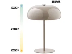 HOUSE NORDIC Tischlampe MARGATE 23cm 3.7W taupe