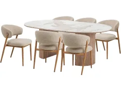 Set Tisch und 6 Stühle HOUSE NORDIC ATHENS