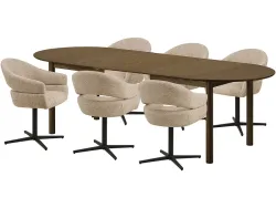 Set Tisch und 6 Stühle HOUSE NORDIC BUNDABERG