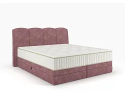 Boxspringbett STOCKHOLM rot 160x200cm halbfest