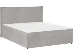 Boxspringbett LORIK hellgrau 180x200cm halbfest
