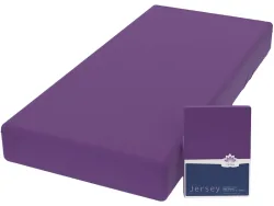 Lotus Bettwaren - Lotus Jersey Fixleintuch  Comfort, Jersey Comfort Fixleintuch, 90 x 200 cm, Violett