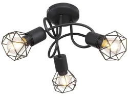 3 Spots OMARA 36cm 40W schwarz