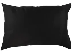 Lotus Bettwaren - Lotus Bettwäsche Satin uni, Satin Uni Bettwäsche, 50 x 70 cm, Schwarz