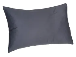 Lotus Bettwaren - Lotus Bettwäsche Satin uni, Satin Uni Bettwäsche, 50 x 70 cm, Gewittergrau