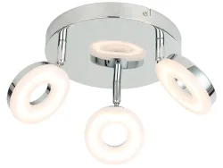 3 Spots LED ROUND Ø20cm 4W silberfarben