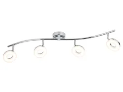 4 Spots LED ROUND 78cm 16W silberfarben